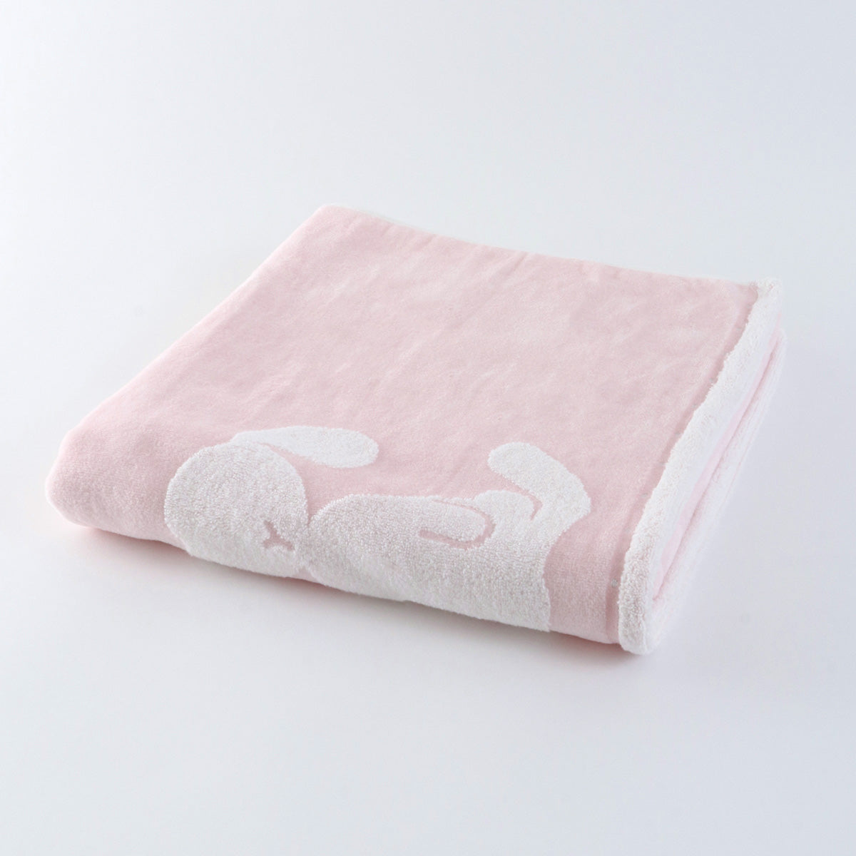 Fuwafuwa Bunny bath towel in Light Pink