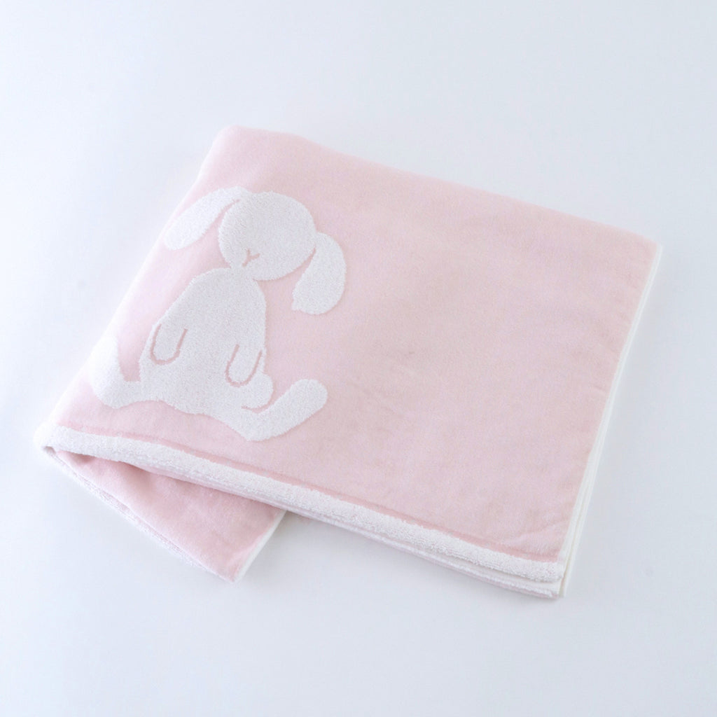 Fuwafuwa Bunny bath towel in Light Pink