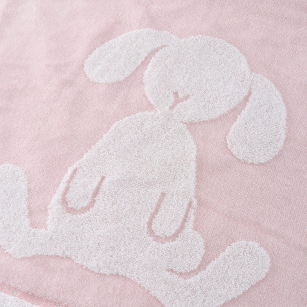 Fuwafuwa Bunny bath towel in Light Pink
