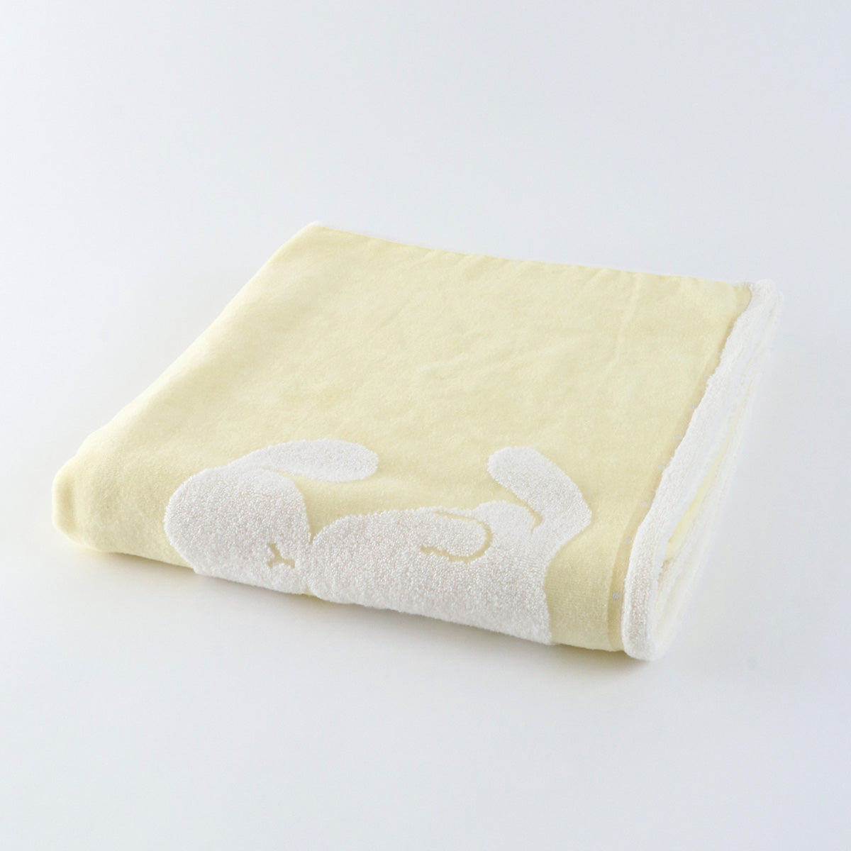 Fuwafuwa Bunny bath towel in Light Yellow