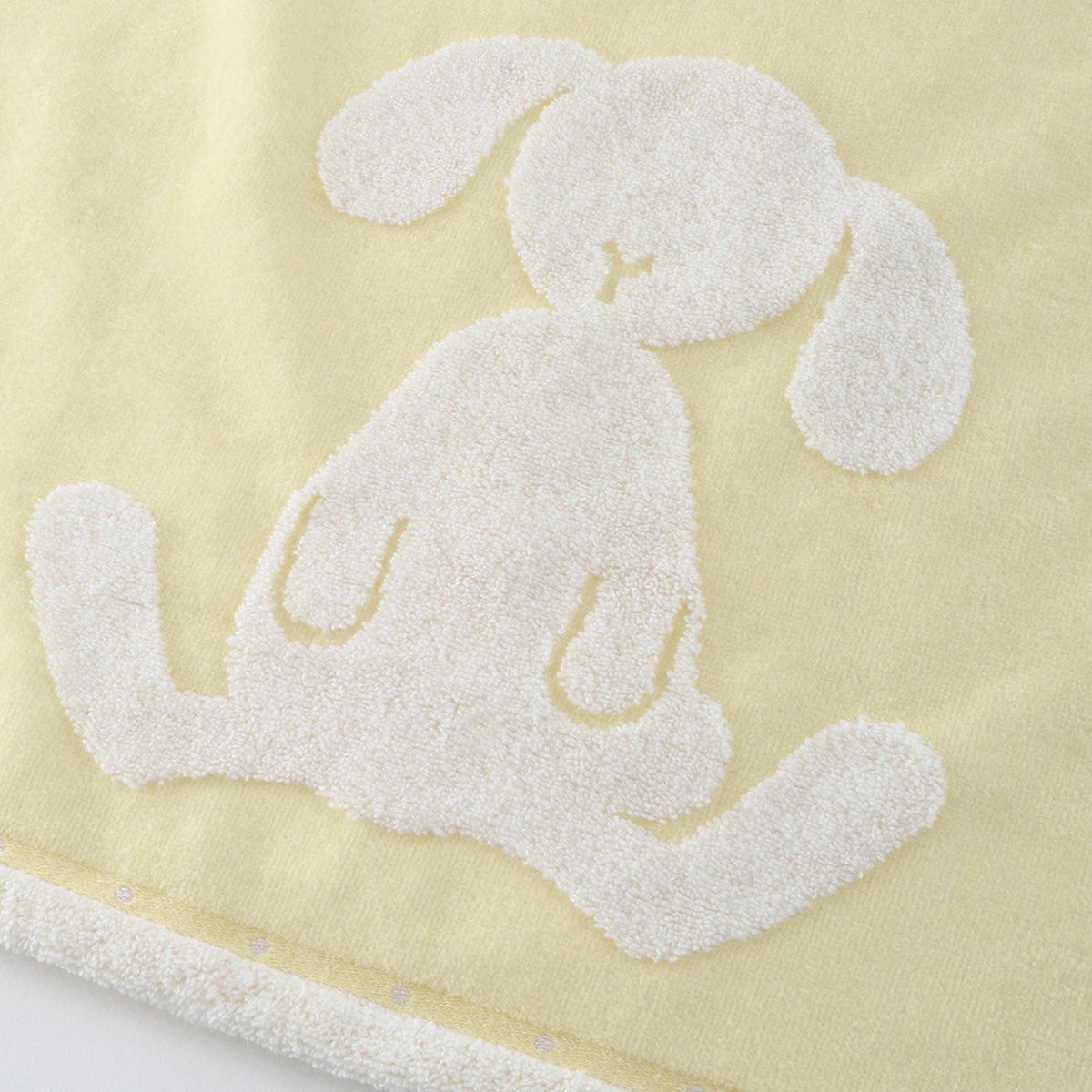 Fuwafuwa Bunny bath towel in Light Yellow