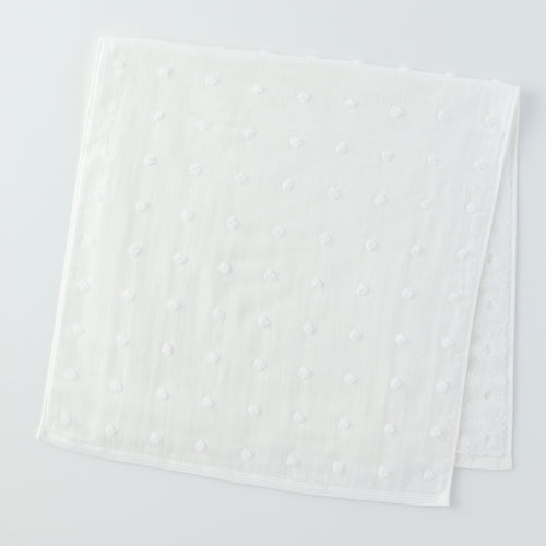 Fuwafuwa Gauze Dot small bath towel in White