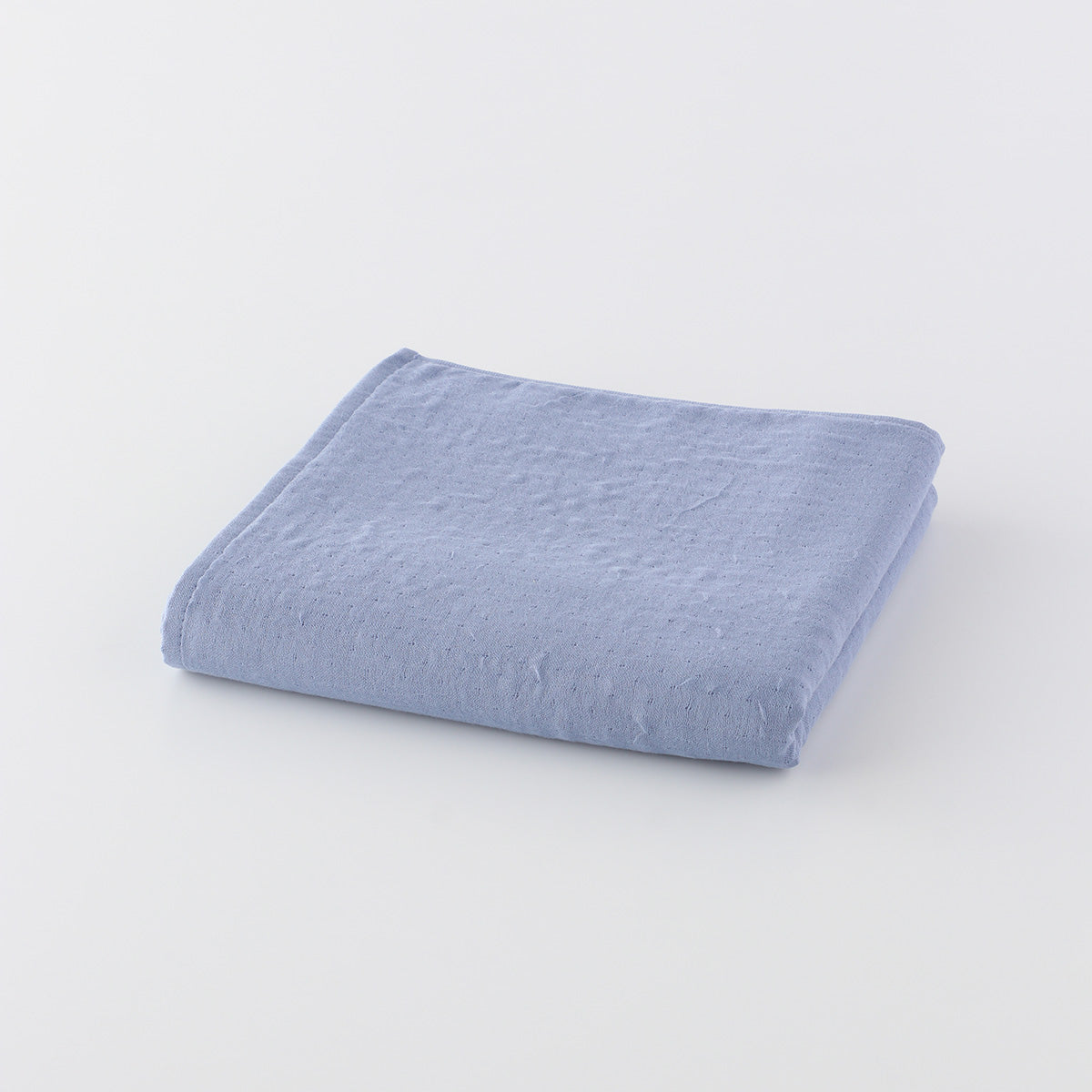 Marshmallow Gauze & Pile small bath towel in Blue