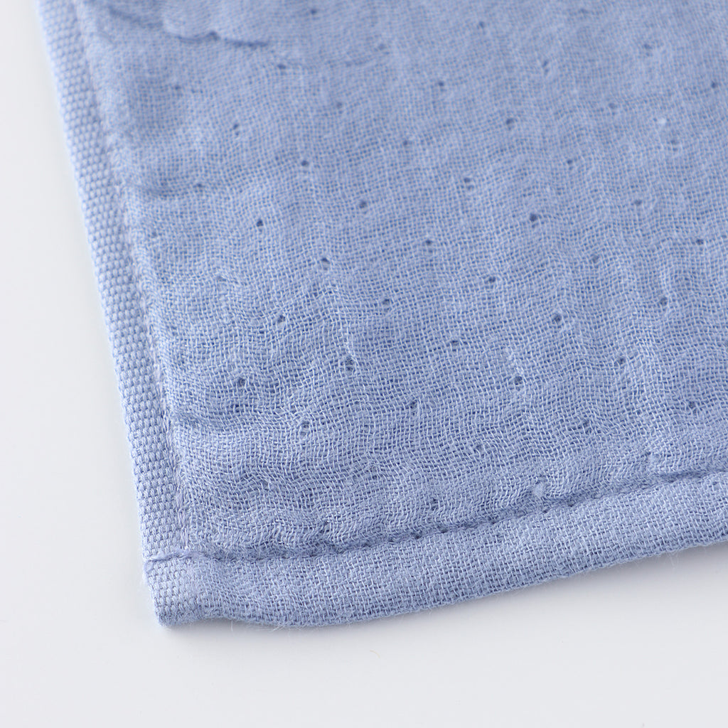Marshmallow Gauze & Pile small bath towel in Blue