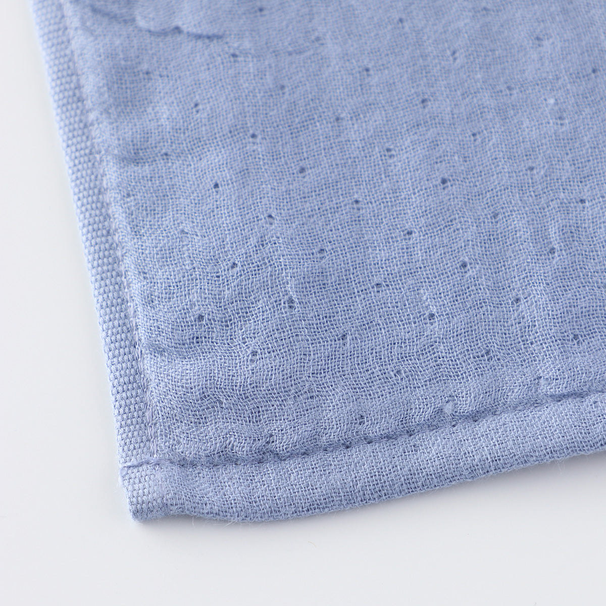 Marshmallow Gauze & Pile small bath towel in Blue