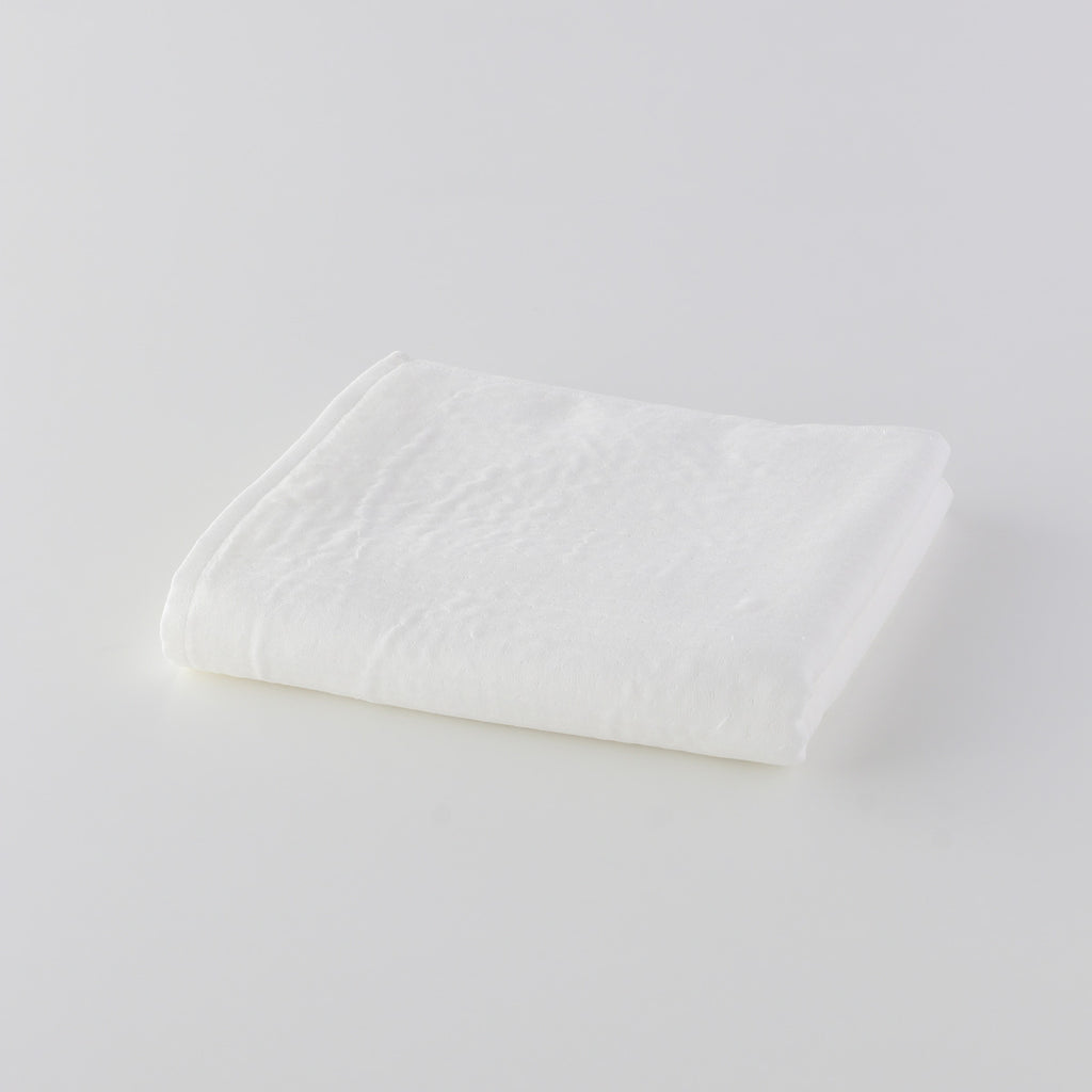 Marshmallow Gauze & Pile small bath towel in White