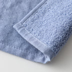 Marshmallow Gauze & Pile bath towel in Blue