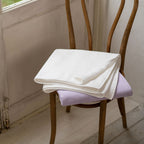 Marshmallow Gauze & Pile bath towel in White
