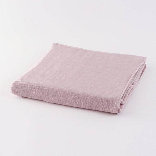 Wine-dyed Organic Gauze bath towel in Pink