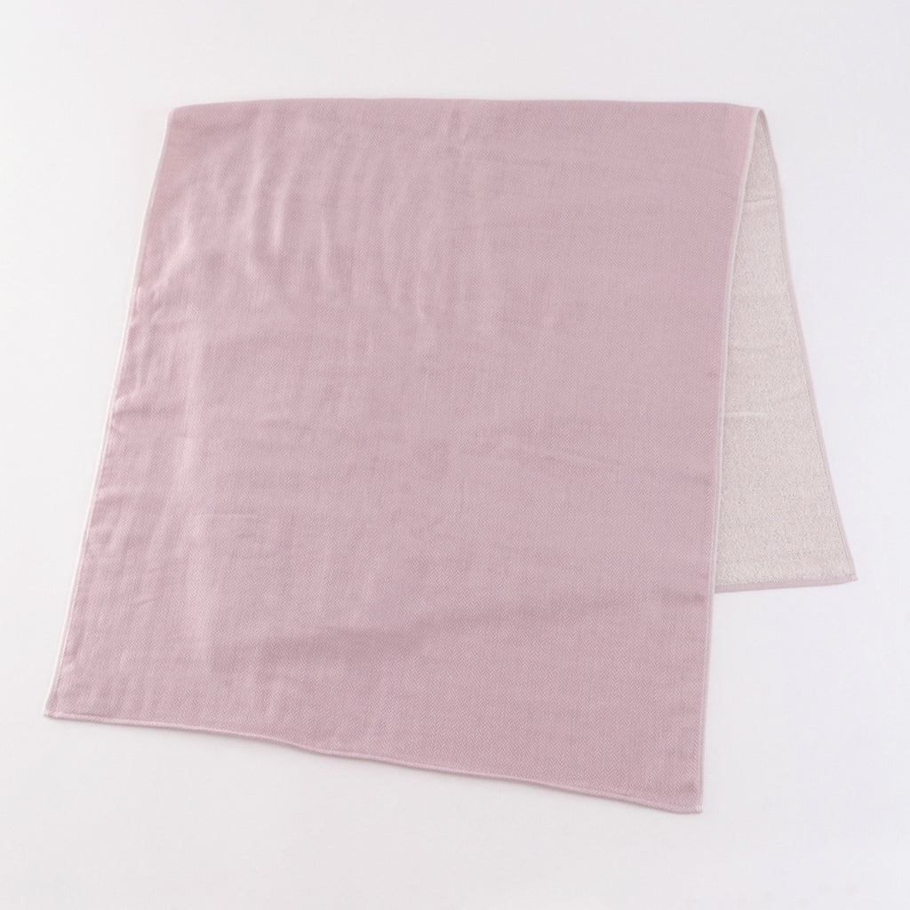 Wine-dyed Organic Gauze bath towel in Pink