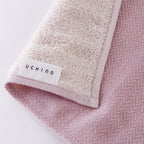 Wine-dyed Organic Gauze bath towel in Pink