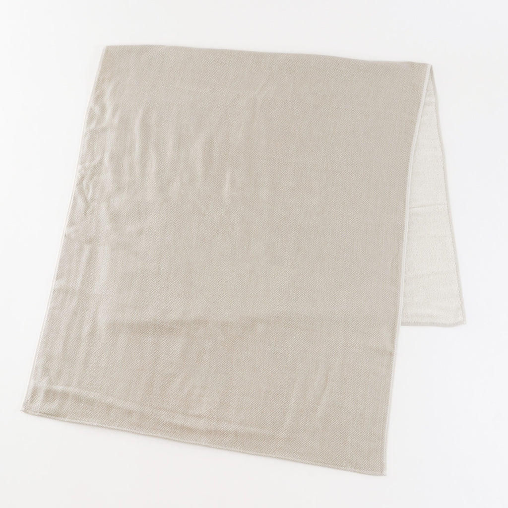 Coffee-dyed Organic Gauze bath towel in Brown