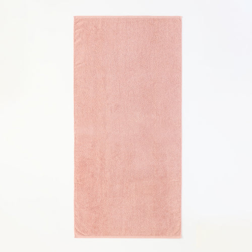 Plant-dyed Organic Pile bath towel in Pink