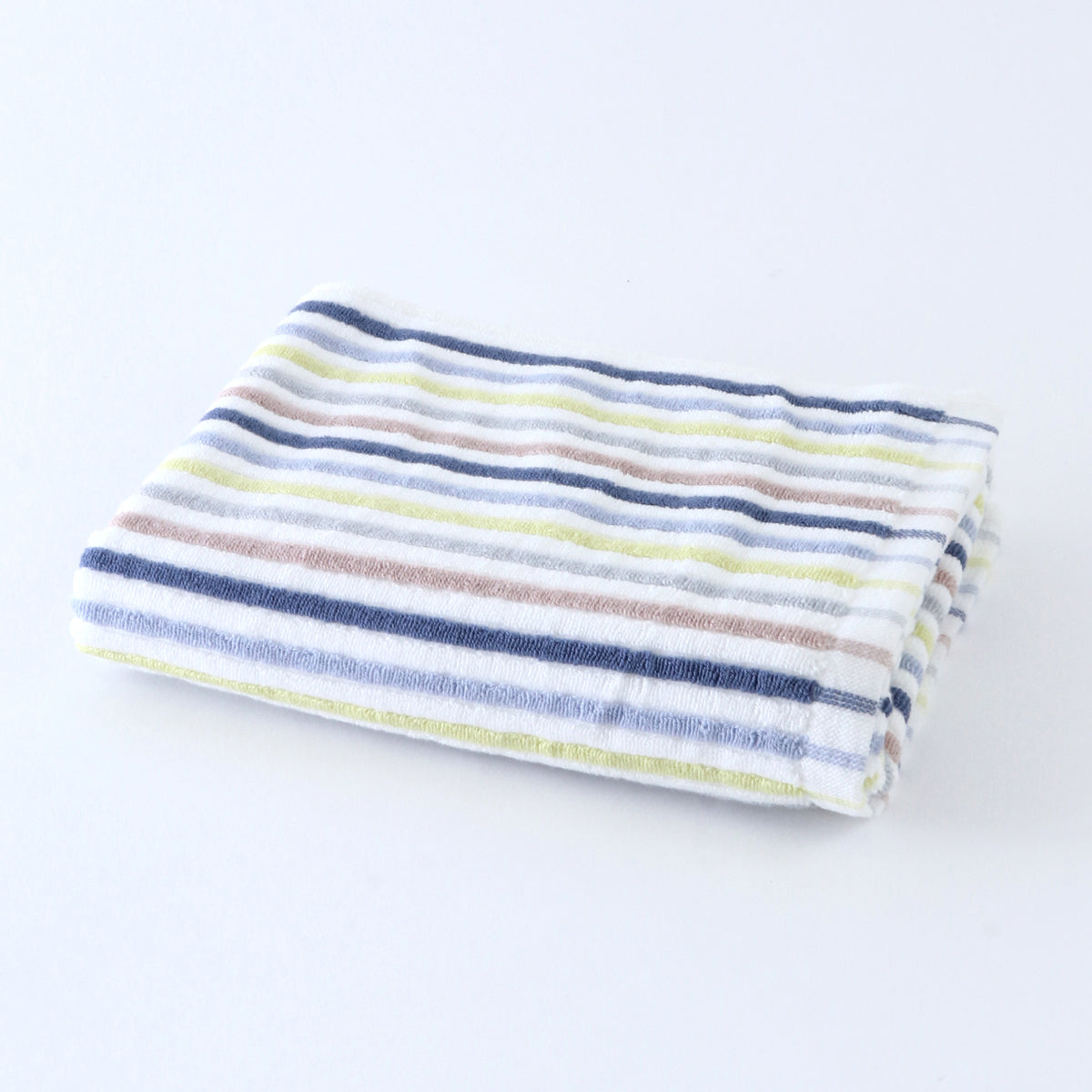 Stretch Color Stripe hair towel in Blue