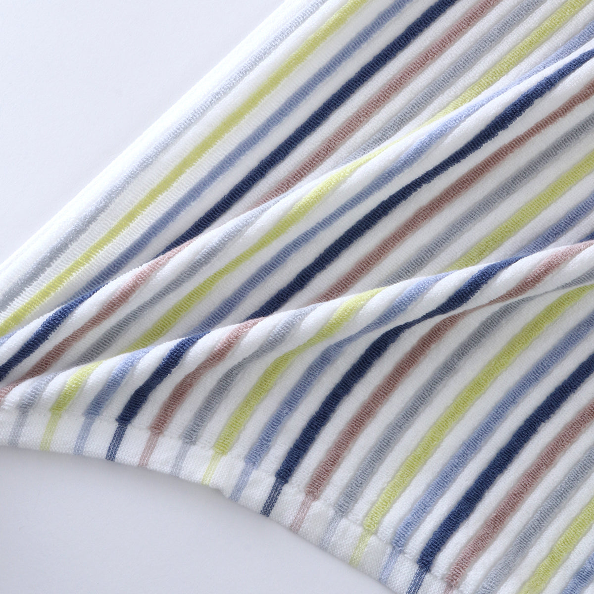 Stretch Color Stripe hair towel in Blue