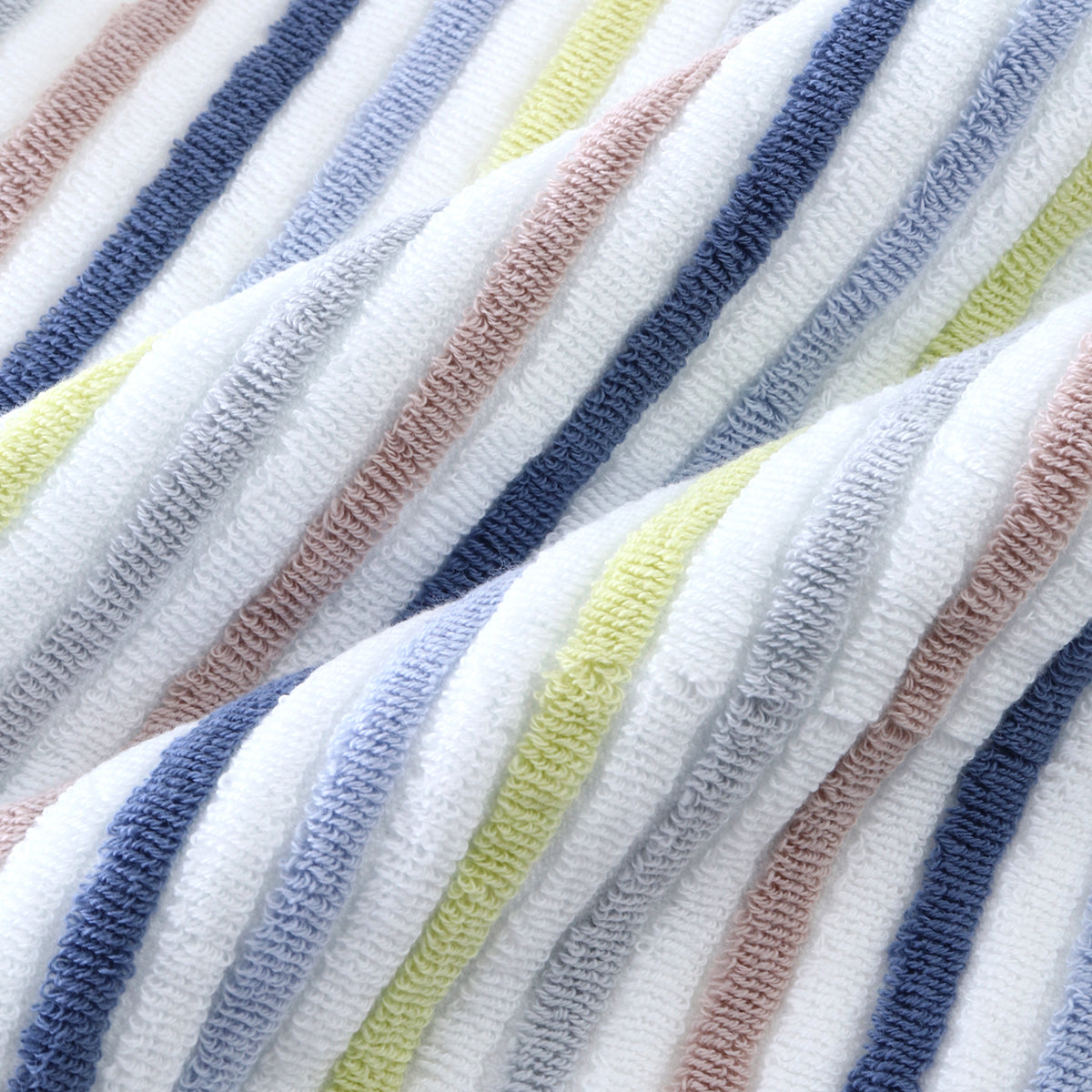 Stretch Color Stripe hair towel in Blue