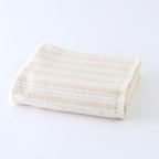 Stretch Color Stripe hair towel in Ivory