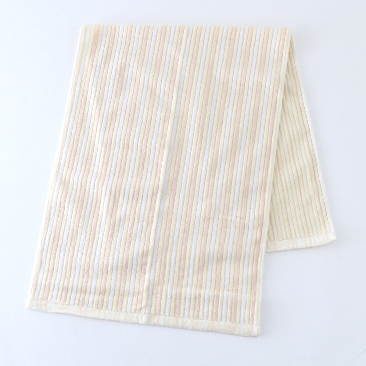 Stretch Color Stripe hair towel in Ivory
