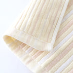 Stretch Color Stripe hair towel in Ivory