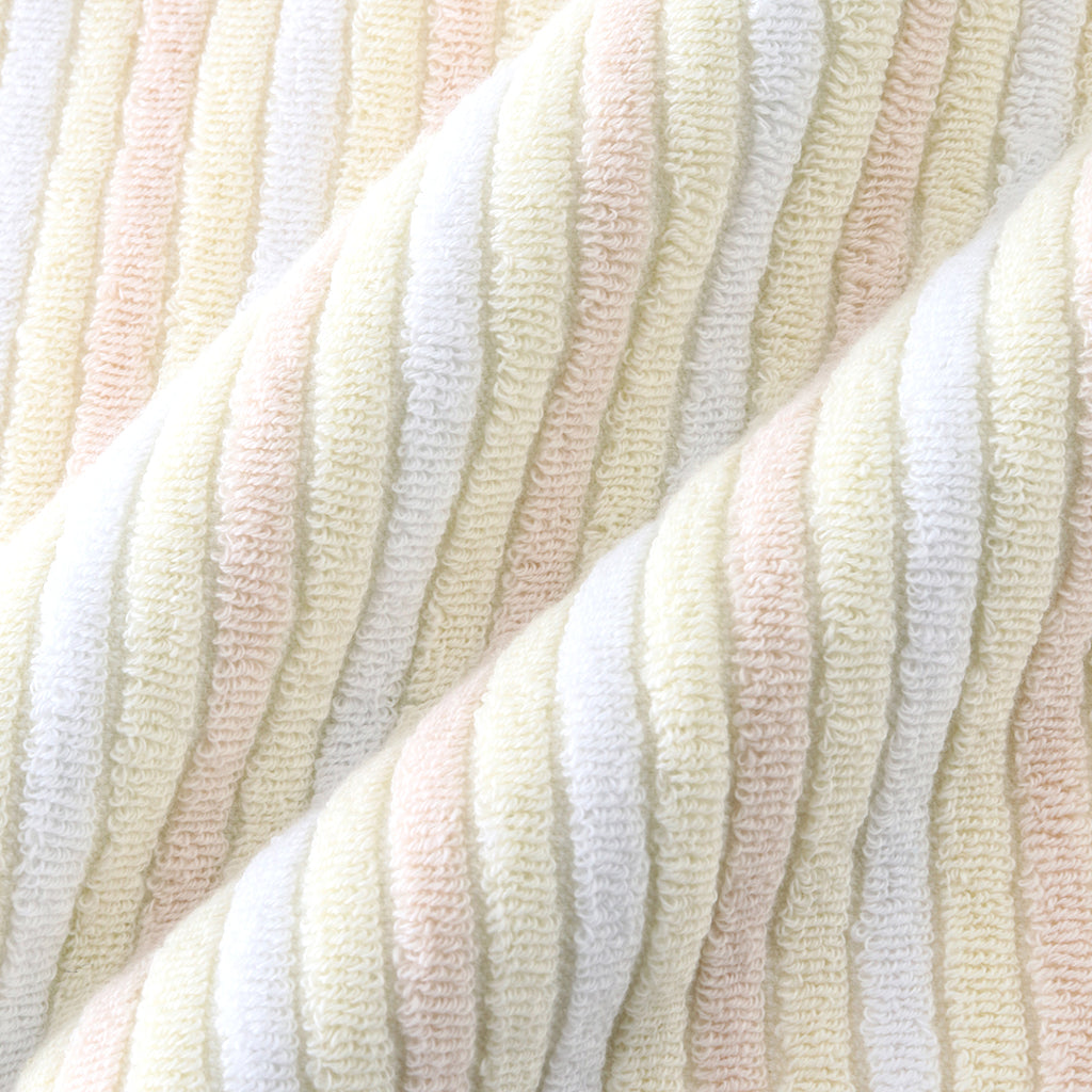 Stretch Color Stripe hair towel in Ivory