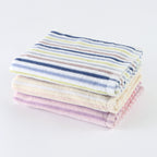 Stretch Color Stripe hair towel in Ivory
