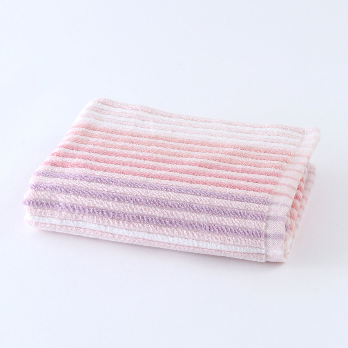 Stretch Color Stripe hair towel in Pink