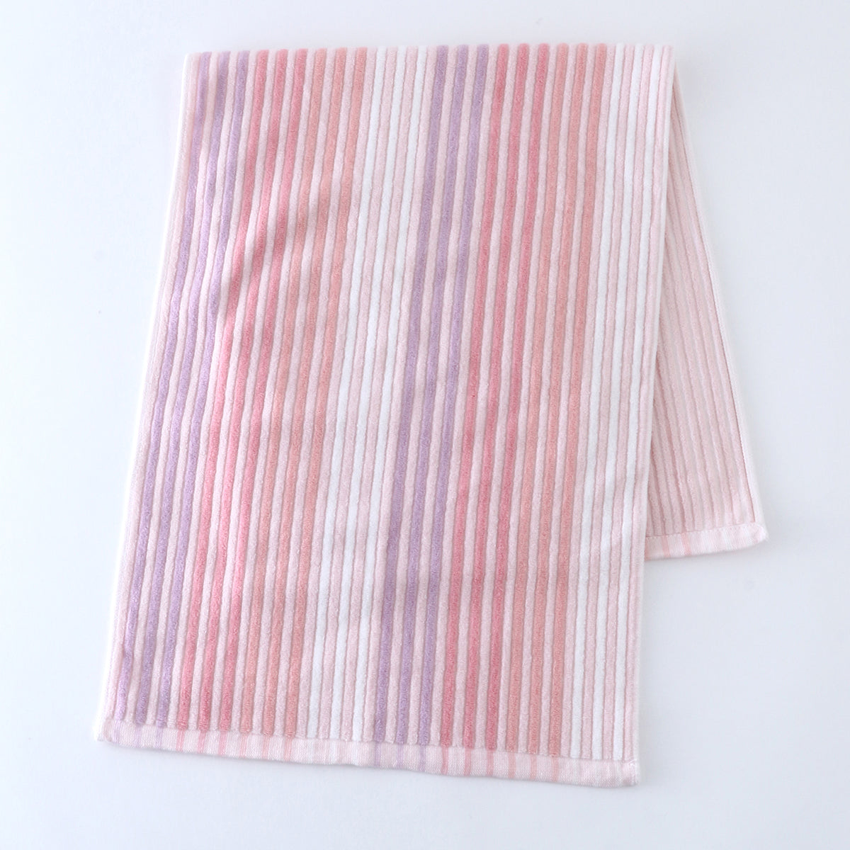 Stretch Color Stripe hair towel in Pink