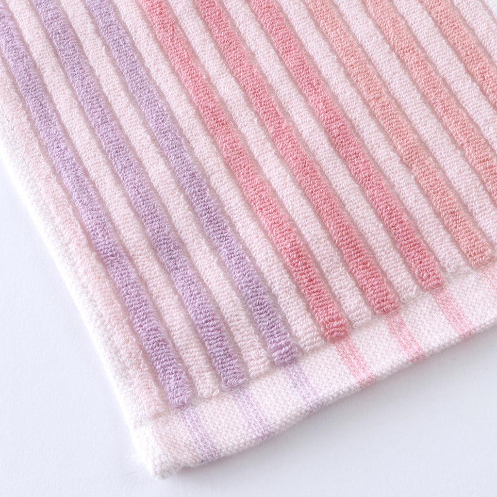 Stretch Color Stripe hair towel in Pink