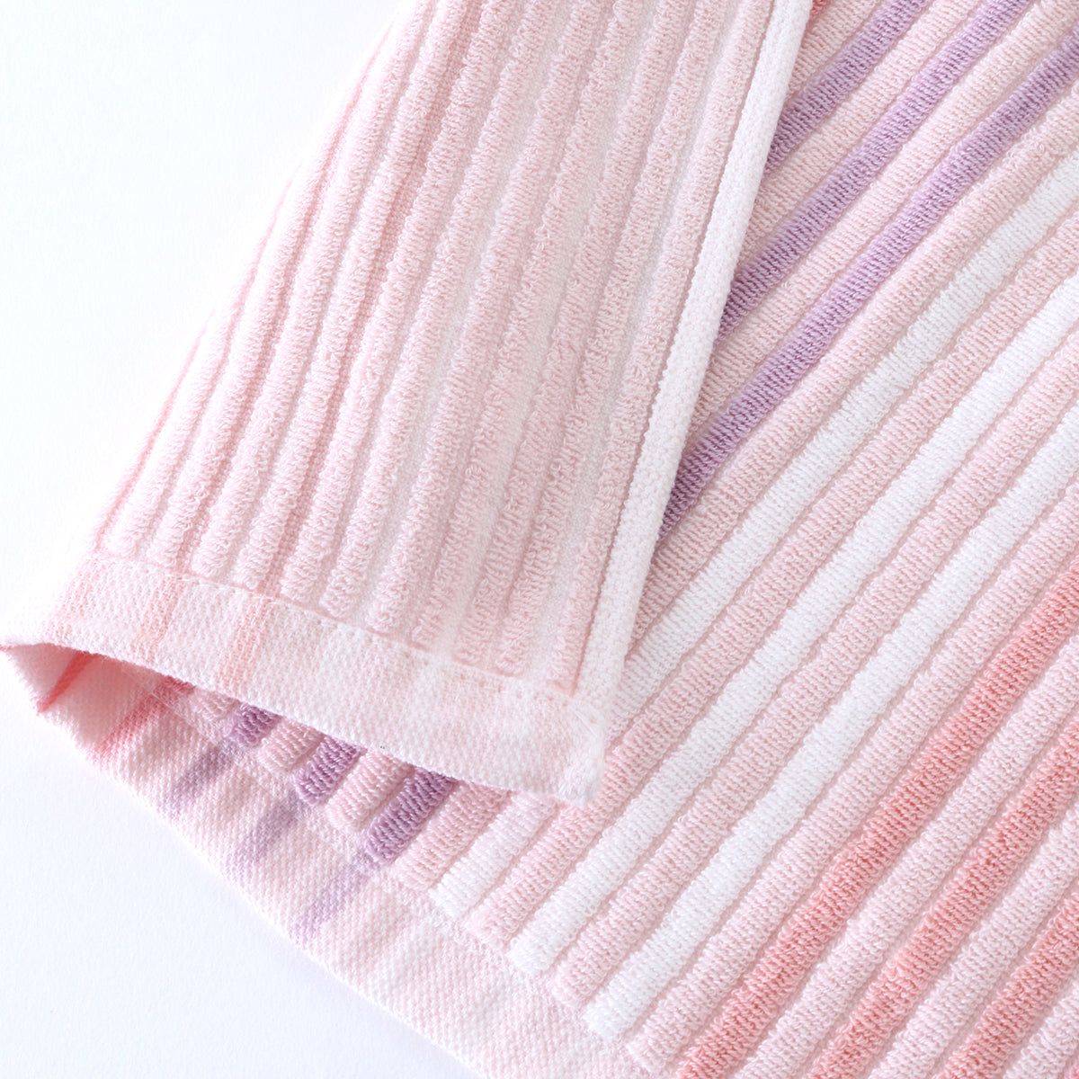 Stretch Color Stripe hair towel in Pink