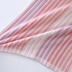 Stretch Color Stripe hair towel in Pink