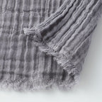 Crepe Gauze muffler in Grey
