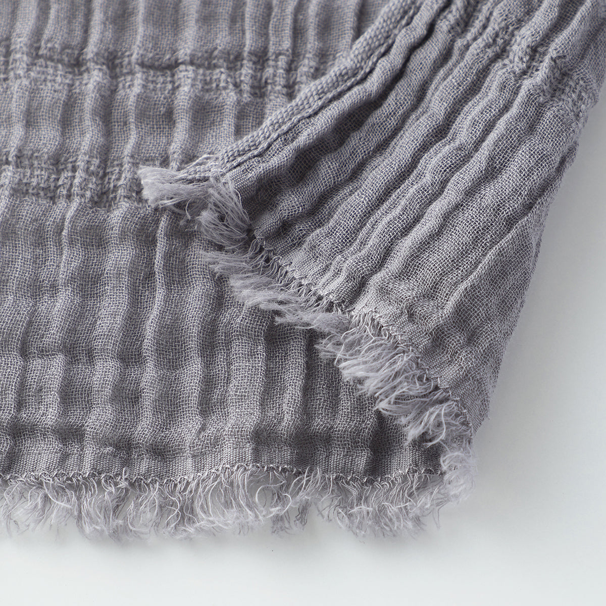 Crepe Gauze muffler in Grey