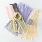 Crepe Gauze muffler in Green