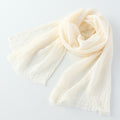 Crepe Gauze muffler in Ivory