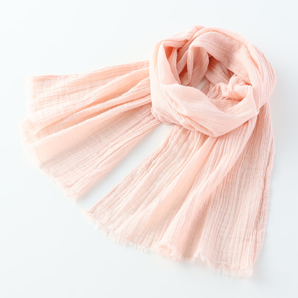 Crepe Gauze muffler in Light Pink