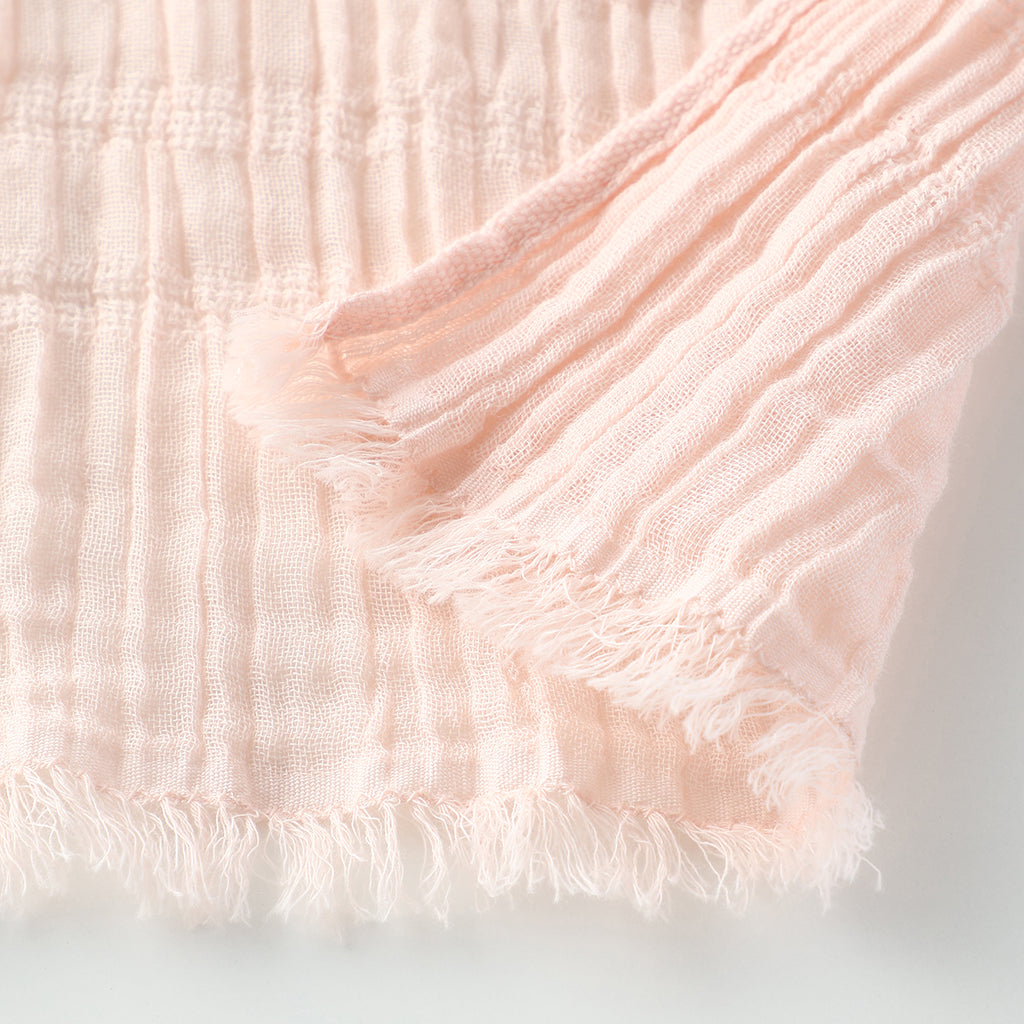 Crepe Gauze muffler in Light Pink
