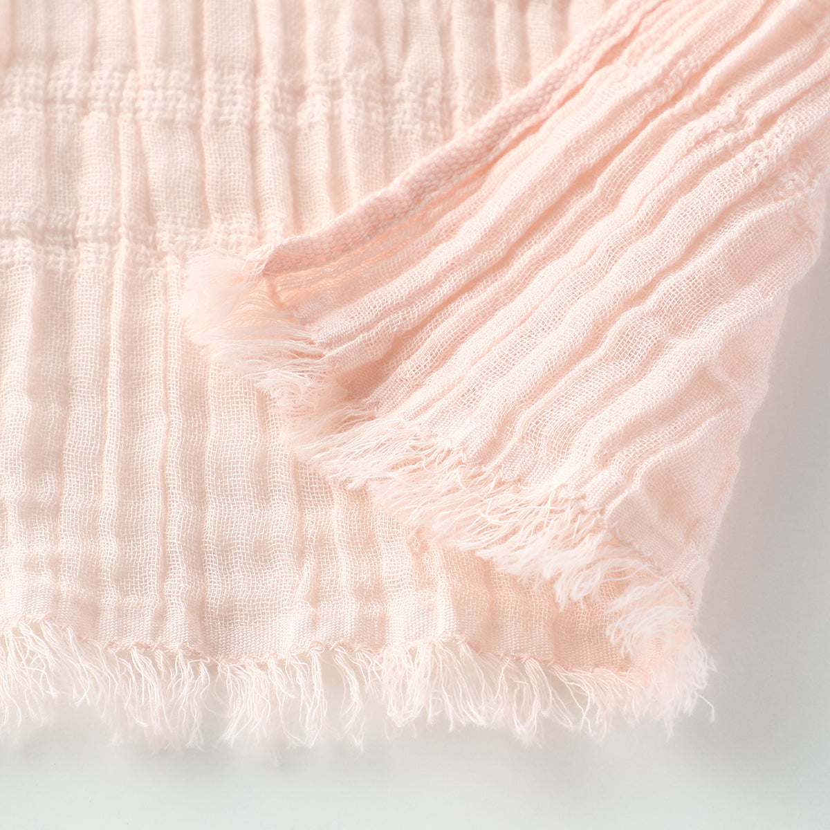 Crepe Gauze muffler in Light Pink