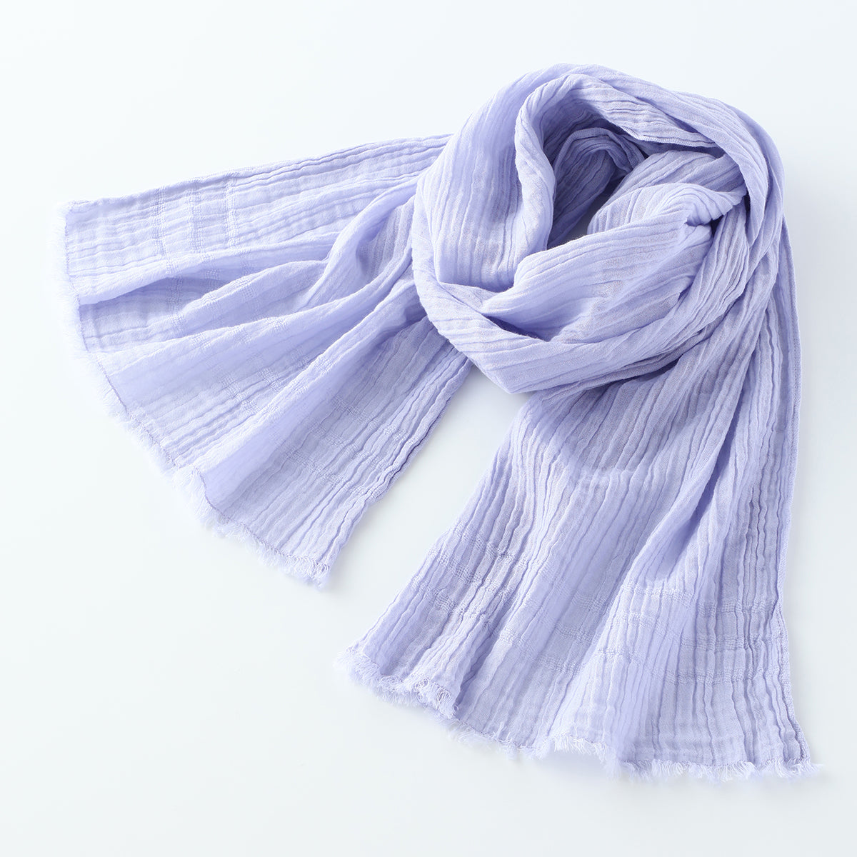Crepe Gauze muffler in Violet