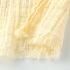 Crepe Gauze muffler in Yellow