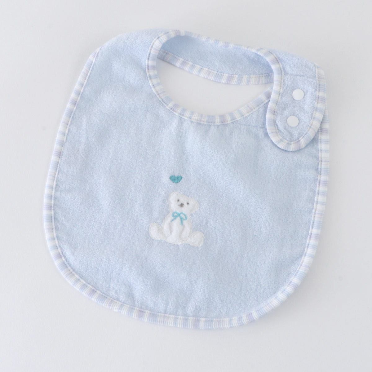 Airy Touch fluffy baby bib in Blue