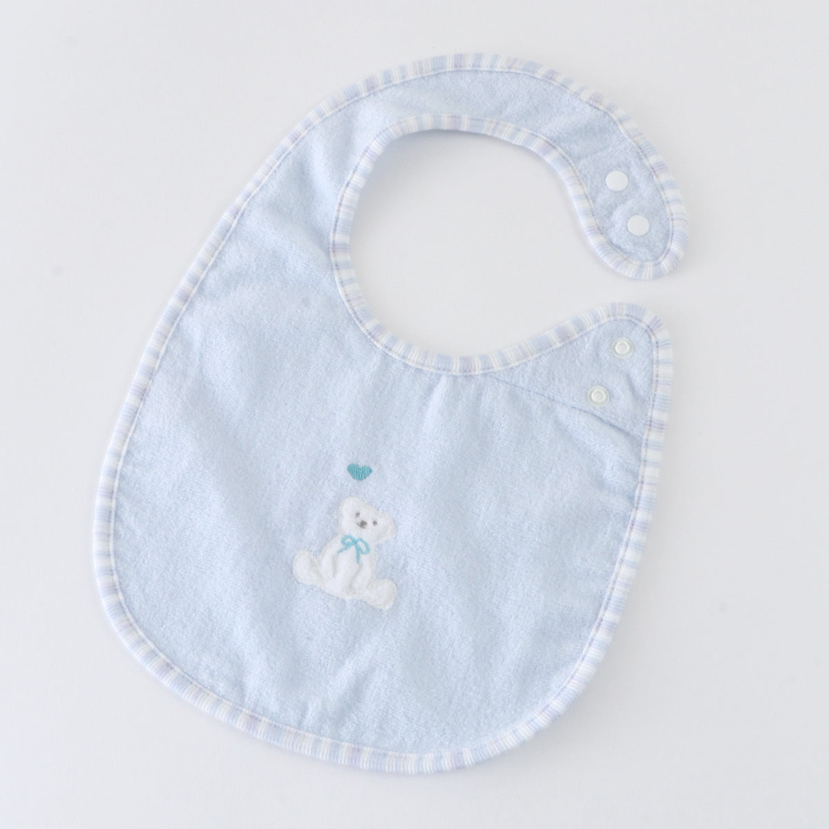 Airy Touch fluffy baby bib in Blue