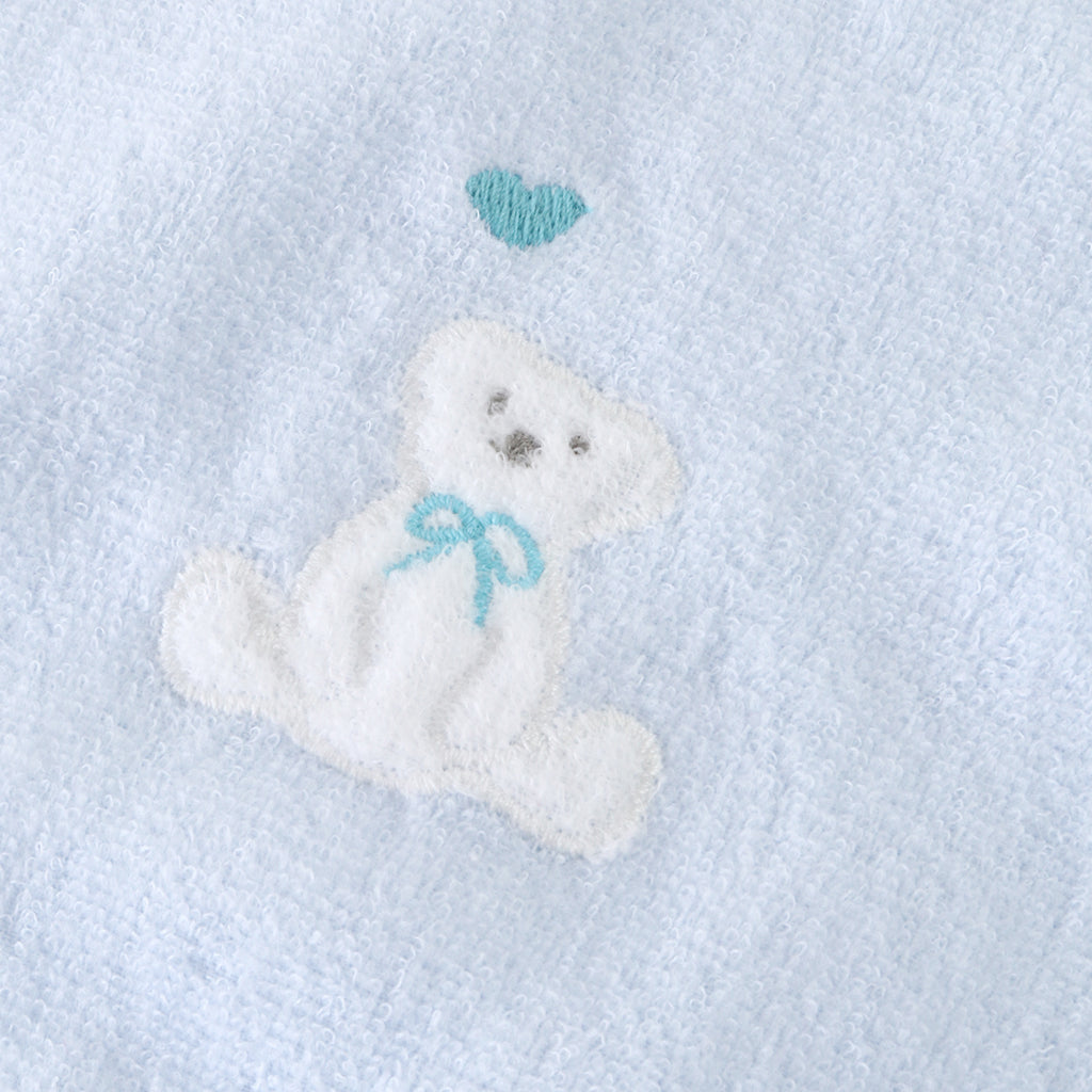 Airy Touch fluffy baby bib in Blue