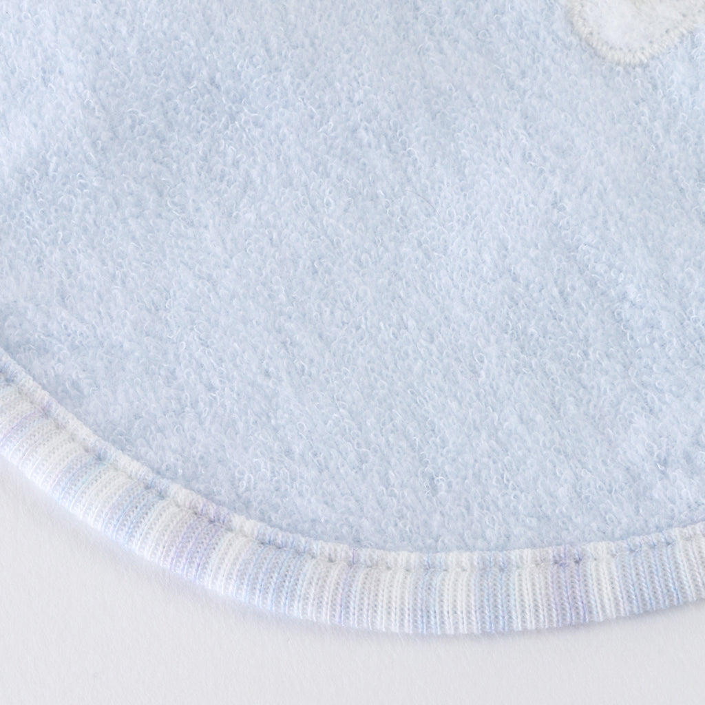 Airy Touch fluffy baby bib in Blue