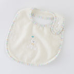 Airy Touch fluffy baby bib in Ivory