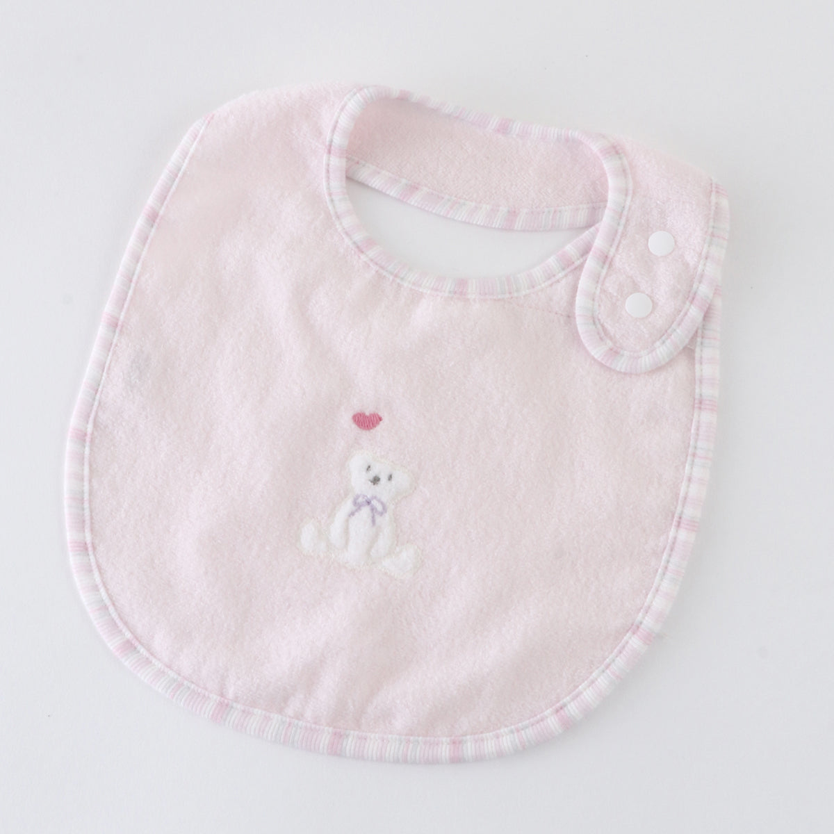 Airy Touch fluffy baby bib in Pink