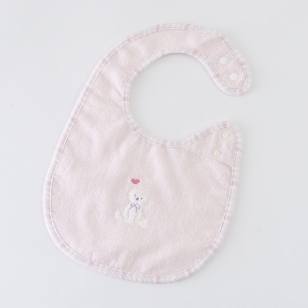 Airy Touch fluffy baby bib in Pink