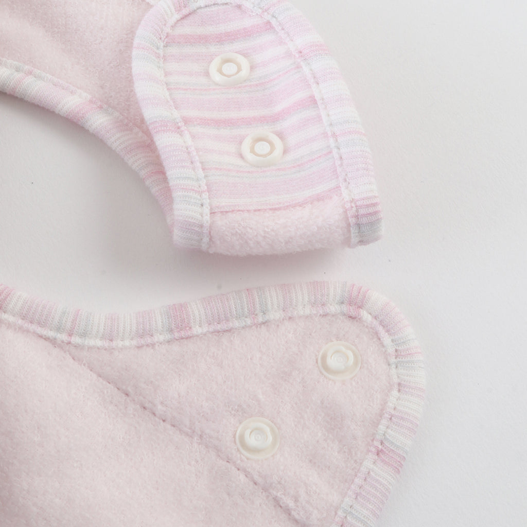 Airy Touch fluffy baby bib in Pink