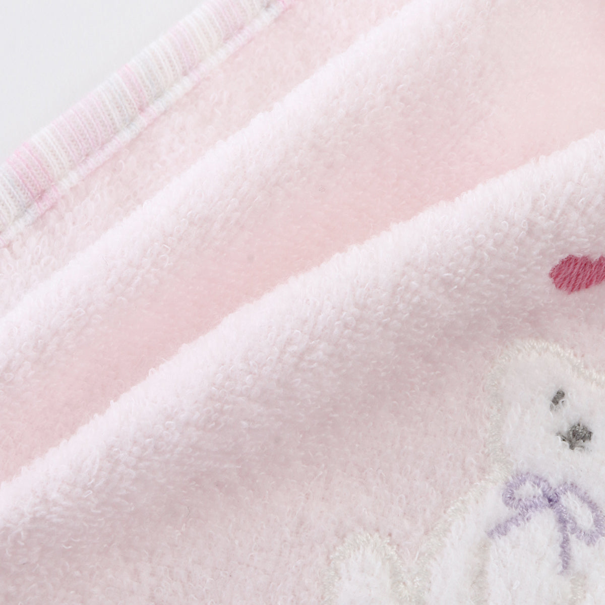 Airy Touch fluffy baby bib in Pink