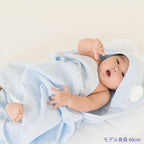 Airy Touch fluffy hooded baby bath towel in Blue