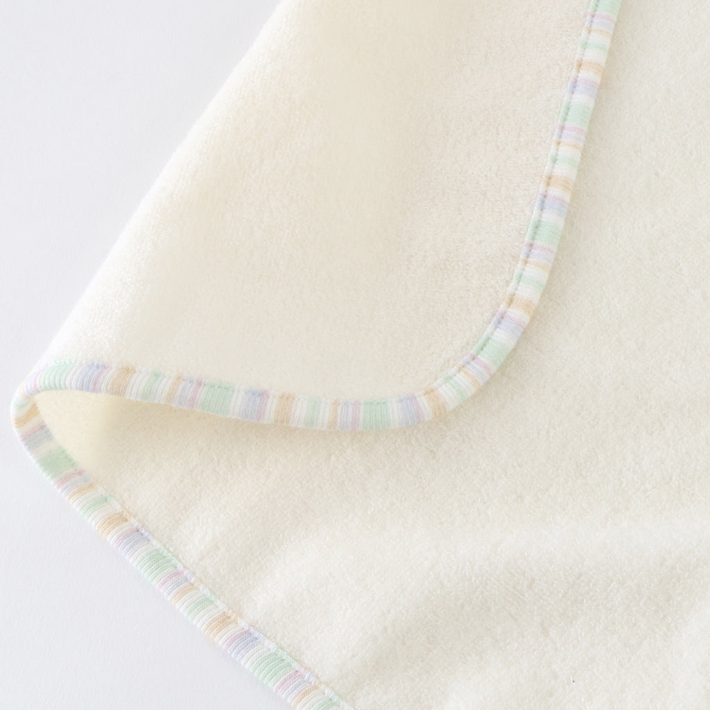 Airy Touch fluffy hooded baby bath towel in Ivory